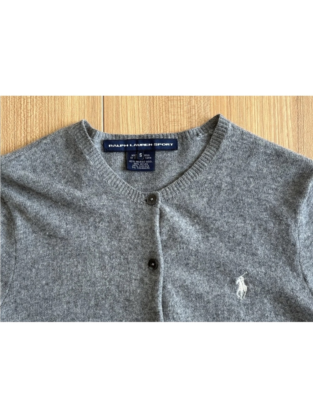 Ralph Lauren Sport Merino Wool Cashmere Blend Cardigan Sweater Button Up Wmns XS - Picture 3 of 8